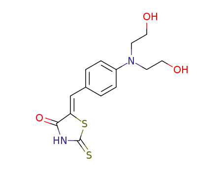 Molecular Structure of 90102-89-9 (4-Thiazolidinone,
5-[[4-[bis(2-hydroxyethyl)amino]phenyl]methylene]-2-thioxo-)