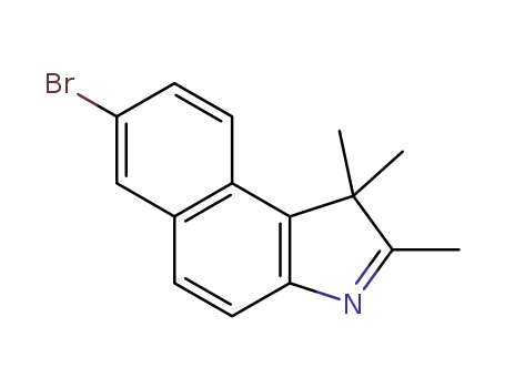 Molecular Structure of 879713-65-2 (7-Bromo-1,1,2-trimethyl-1H-benzo[e]indole)