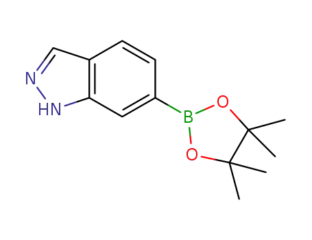 Molecular Structure of 937049-58-6 (6-(4,4,5,5-Tetramethyl-1,3,2-dioxaborolan-2-yl)-1H-indazole)