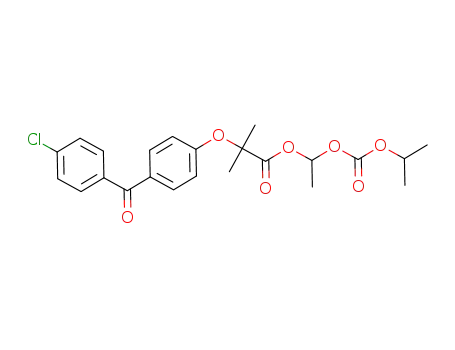 Molecular Structure of 1319719-22-6 (2-[4-(4-chlorobenzoyl)phenoxy]-2-methylpropionic acid 1-isopropoxy carbonyloxyethyl ester)