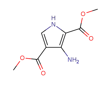 Molecular Structure of 180059-04-5 (1H-Pyrrole-2,4-dicarboxylicacid,3-amino-,dimethylester(9CI))