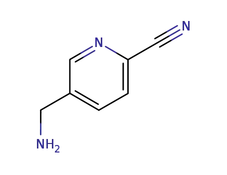 Molecular Structure of 181130-14-3 (2-Pyridinecarbonitrile,5-(aminomethyl)-(9CI))
