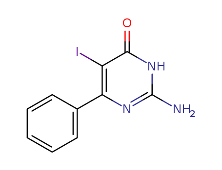 2-Amino-5-iodo-6-phenyl-4(1H)-pyrimidinone