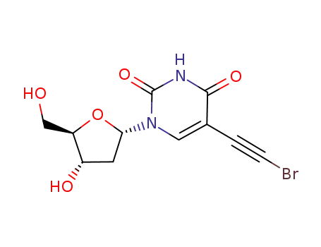 Molecular Structure of 80384-36-7 (5-bromoethynyl-2'-deoxyuridine)
