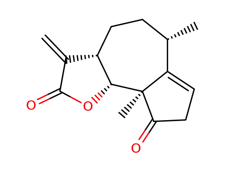 Molecular Structure of 18446-70-3 ((3aS)-6,9a-dimethyl-3-methylidene-3,3a,4,5,6,8,9a,9b-octahydroazuleno[4,5-b]furan-2,9-dione)