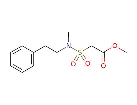 Molecular Structure of 233283-81-3 (2-[methyl(phenethyl)sulfamoyl]acetic acid methyl ester)