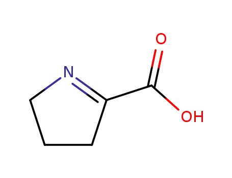 Molecular Structure of 2139-03-9 (3,4-dihydro-2H-pyrrole-5-carboxylic acid)