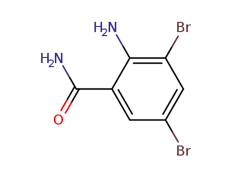 Molecular Structure of 16524-04-2 (2-Amino-3,5-dibromobenzamide)