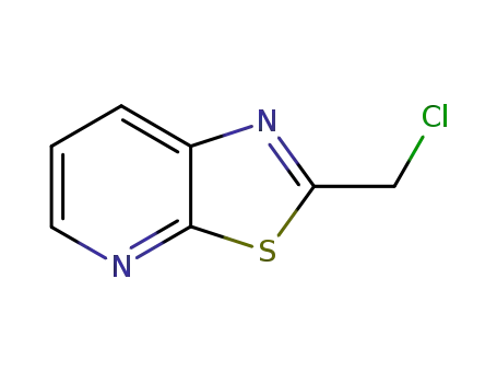 Molecular Structure of 110704-35-3 (Thiazolo[5,4-b]pyridine, 2-(chloromethyl)-)