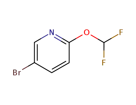 Molecular Structure of 899452-26-7 (PYRIDINE, 5-BROMO-2-(DIFLUOROMETHOXY)-)