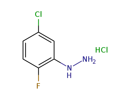 Molecular Structure of 529512-80-9 (5-Chloro-2-fluorophenylhydrazine hydrochloride)