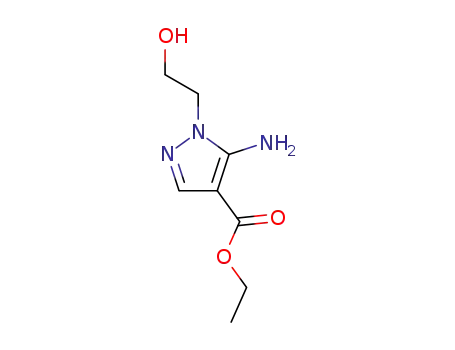 Molecular Structure of 58046-49-4 (ETHYL 5-AMINO-1-(2-HYDROXYETHYL)PYRAZOLE-4-CARBOXYLATE)