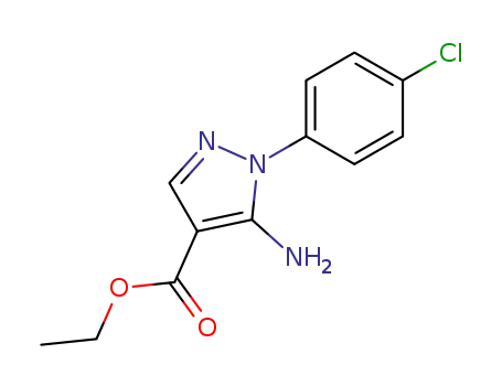 Molecular Structure of 14678-87-6 (5-AMINO-1-(4-CHLORO-PHENYL)-1H-PYRAZOLE-4-CARBOXYLIC ACID ETHYL ESTER)