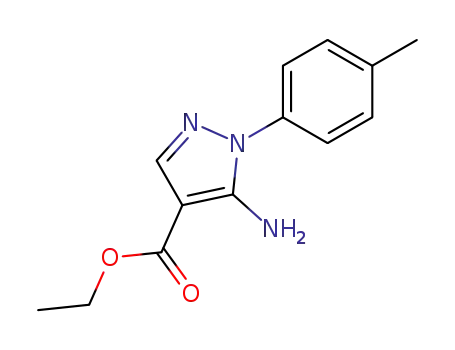 Molecular Structure of 15001-11-3 (ETHYL 5-AMINO-1-(4-METHYLPHENYL)-1H-PYRAZOLE-4-CARBOXYLATE)