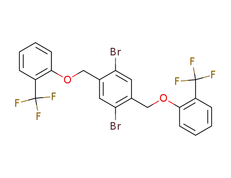 Molecular Structure of 474330-25-1 (1,4-dibromo-2,5-bis(2-trifluoromethylphenoxymethyl)benzene)