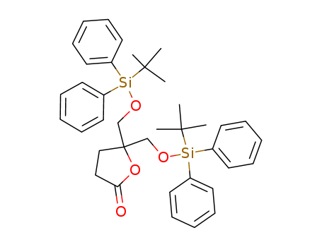 Molecular Structure of 172843-14-0 (2(3H)-Furanone,
5,5-bis[[[(1,1-dimethylethyl)diphenylsilyl]oxy]methyl]dihydro-)