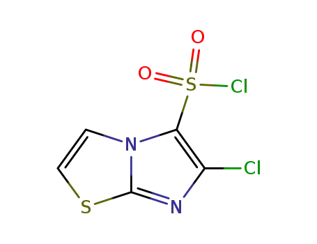 Molecular Structure of 150020-64-7 (6-CHLOROIMIDAZO[2,1-B][1,3]THIAZOLE-5-SULFONYL CHLORIDE)
