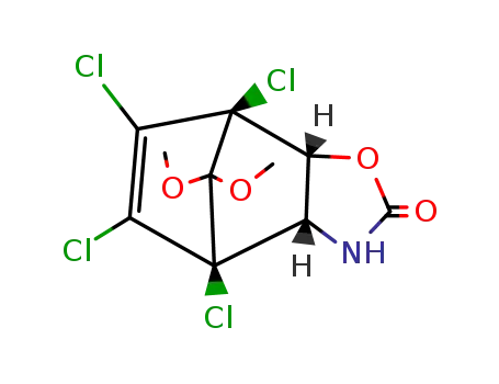 4,5,6,7-tetrachloro-8,8-dimethoxy-(3a<i>c</i>,7a<i>c</i>)-3a,4,7,7a-tetrahydro-3<i>H</i>-4<i>r</i>,7<i>c</i>-methano-benzooxazol-4-one