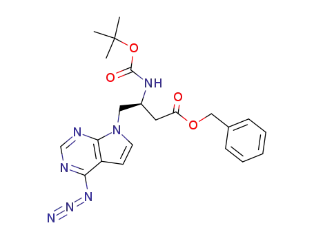 (S)-4-(4-Azido-pyrrolo[2,3-d]pyrimidin-7-yl)-3-tert-butoxycarbonylamino-butyric acid benzyl ester