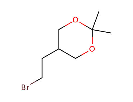 Molecular Structure of 97845-58-4 (5-(2-BROMOETHYL)-2,2-DIMETHYL-1,3-DIOXANE)