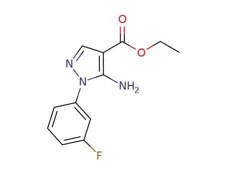 Molecular Structure of 138907-70-7 (Ethyl 5-amino-1-(3-fluorophenyl)-1H-pyrazole-4-carboxylate)