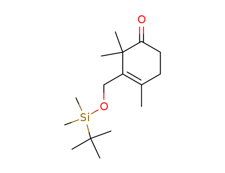 Molecular Structure of 150966-63-5 (3-Cyclohexen-1-one,
3-[[[(1,1-dimethylethyl)dimethylsilyl]oxy]methyl]-2,2,4-trimethyl-)