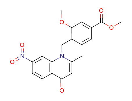 Benzoic acid,
3-methoxy-4-[(2-methyl-7-nitro-4-oxo-1(4H)-quinolinyl)methyl]-, methyl
ester