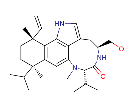 6H-Benzo[g][1,4]diazonino[7,6,5-cd]indol-6-one,13-ethenyl-1,3,4,5,7,8,10,11,12,13-decahydro-4-(hydroxymethyl)-8,10,13-trimethyl-7,10-bis(1-methylethyl)-,(4S,7S,10R,13R)- (9CI)
