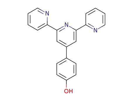 Molecular Structure of 89972-79-2 (4‘-(4-hydroxyphenyl)-2, 2':6‘, 2“-terpyridine)