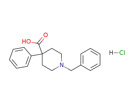 Molecular Structure of 1013330-27-2 (1-Benzyl-4-phenyl-4-piperidinecarboxylic Acid Hydrochloride)