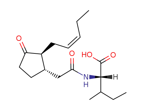 Molecular Structure of 120330-93-0 (N-({(1R,2R)-3-oxo-2-[(2Z)-pent-2-en-1-yl]cyclopentyl}acetyl)-L-isoleucine)
