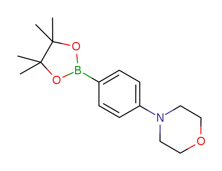 Molecular Structure of 568577-88-8 (4-[4-(4,4,5,5-TETRAMETHYL-1,3,2-DIOXABOROLAN-2-YL)PHENYL!MORPHOLINE)