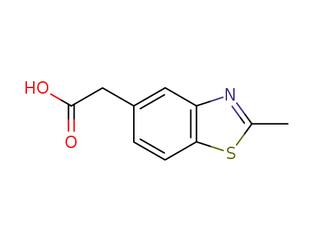 Molecular Structure of 103264-09-1 (5-Benzothiazoleaceticacid,2-methyl-(6CI,9CI))
