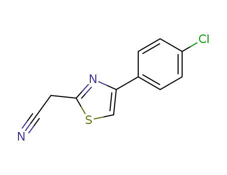 Molecular Structure of 17969-48-1 (2-[4-(4-FLUOROPHENYL)-1,3-THIAZOL-2-YL]ACETONITRILE)