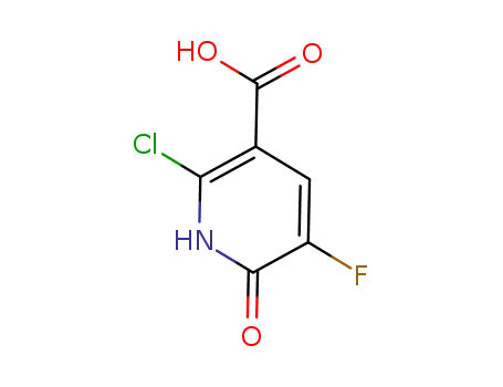 Molecular Structure of 934639-56-2 (2-Chloro-5-fluoro-6-oxo-1,6-dihydropyridine-3-carboxylic acid)