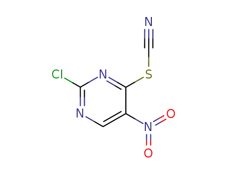 Molecular Structure of 98027-74-8 (2-chloro-5-nitro-4-thiocyanatopyrimidine)