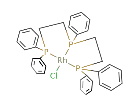 Molecular Structure of 33847-53-9 (chloro-η(3)-(bis(diphenylphosphinoethyl)phenylphosphine)rhodium(I))