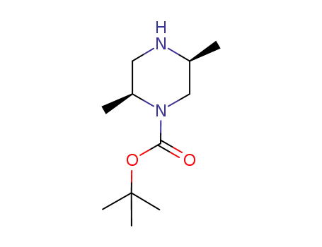Molecular Structure of 194032-41-2 (t-Butyl(2R,5S)-2,5-dimethylpiperazine-1-carboxylate)