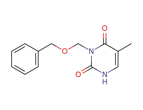 Molecular Structure of 119451-90-0 (2,4(1H,3H)-Pyrimidinedione, 5-methyl-3-[(phenylmethoxy)methyl]-)