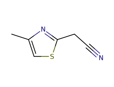Molecular Structure of 19785-39-8 ((4-METHYL-1,3-THIAZOL-2-YL)ACETONITRILE)