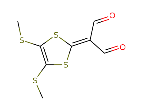 Molecular Structure of 121733-78-6 (2-(4,5-Bis-methylsulfanyl-[1,3]dithiol-2-ylidene)-malonaldehyde)