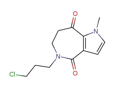 Molecular Structure of 191591-69-2 (5-(3-chloropropyl)-1-methyl-1,4,5,6,7,8-hexahydro-pyrrolo[3,2-c]azepine-4,8-dione)