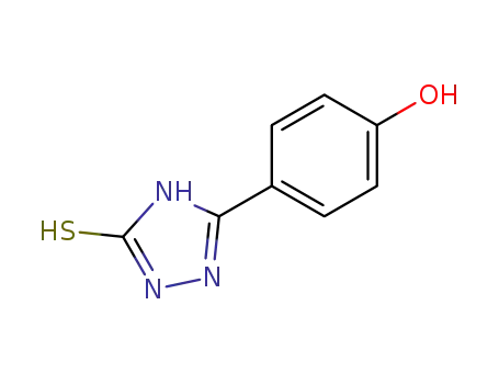 Molecular Structure of 3414-96-8 (1H-1,2,4-Triazole-3-thiol, 5-(p-hydroxyphenyl)-, hydrate)