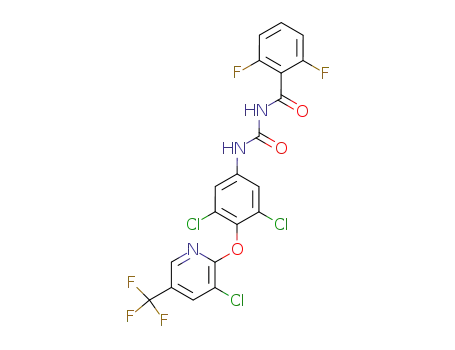 Molecular Structure of 71422-67-8 (Benzamide,N-[[[3,5-dichloro-4-[[3-chloro-5-(trifluoromethyl)-2-pyridinyl]oxy]phenyl]amino]carbonyl]-2,6-difluoro-)