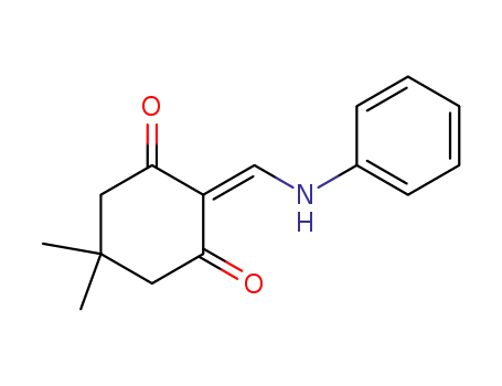 Molecular Structure of 29974-49-0 (5,5-dimethyl-2-[(phenylamino)methylidene]cyclohexane-1,3-dione)