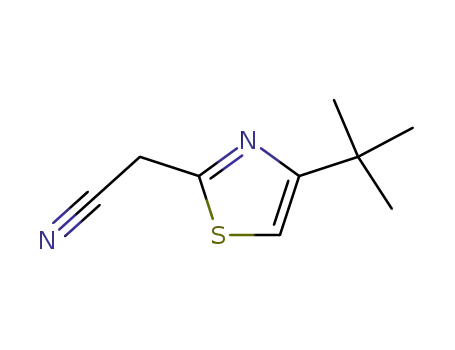 Molecular Structure of 79455-62-2 (2-[4-(TERT-BUTYL)-1,3-THIAZOL-2-YL]ACETONITRILE)