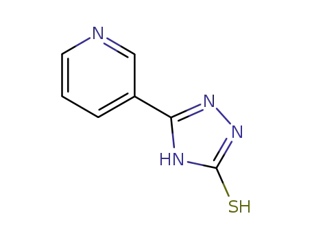Molecular Structure of 32362-88-2 (1,2-DIHYDRO-5-(3-PYRIDINYL)-3H-1,2,4-TRIAZOLE-3-THIONE)