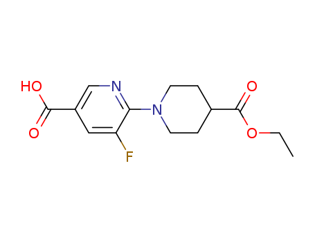 3-Pyridinecarboxylic acid, 6-[4-(ethoxycarbonyl)-1-piperidinyl]-5-fluoro-