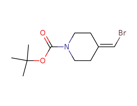 Molecular Structure of 1020329-80-9 (ert-butyl 4-(bromomethylene)piperidine-1-carboxylate)