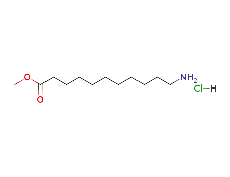 Molecular Structure of 29833-32-7 (11-aminoundecanoic acid methyl ester hydrochloride)